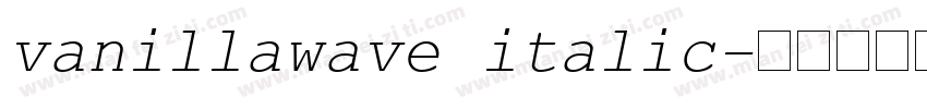 vanillawave italic字体转换